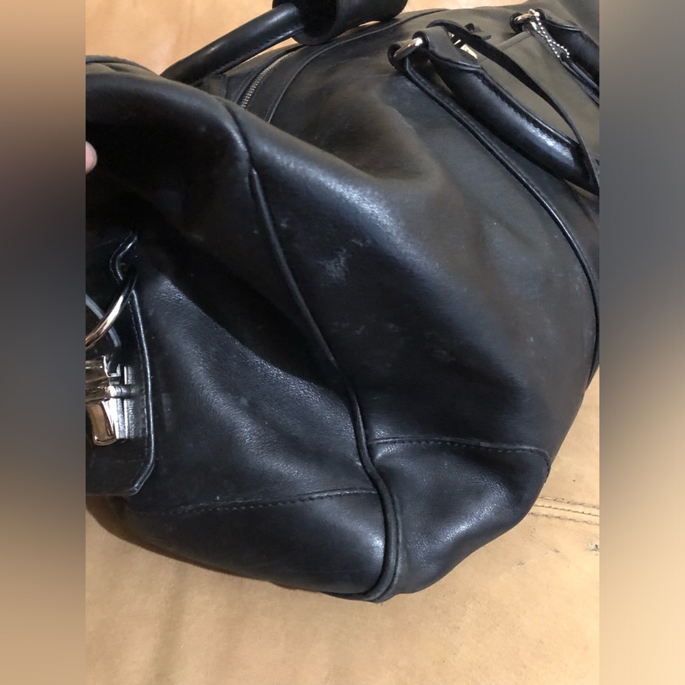 Coach Black Leather Duffle Travel bag - Picture 5 of 13